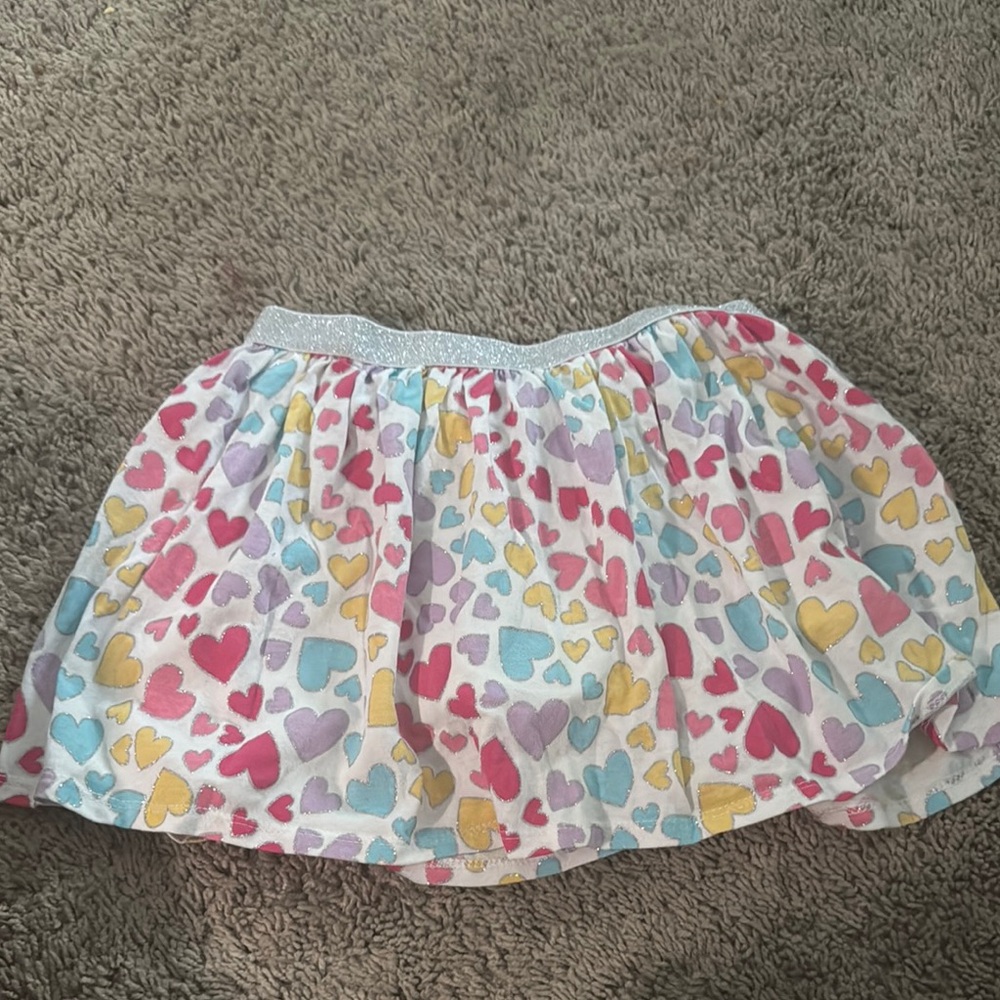 Colorful Heart Patterned Skirt